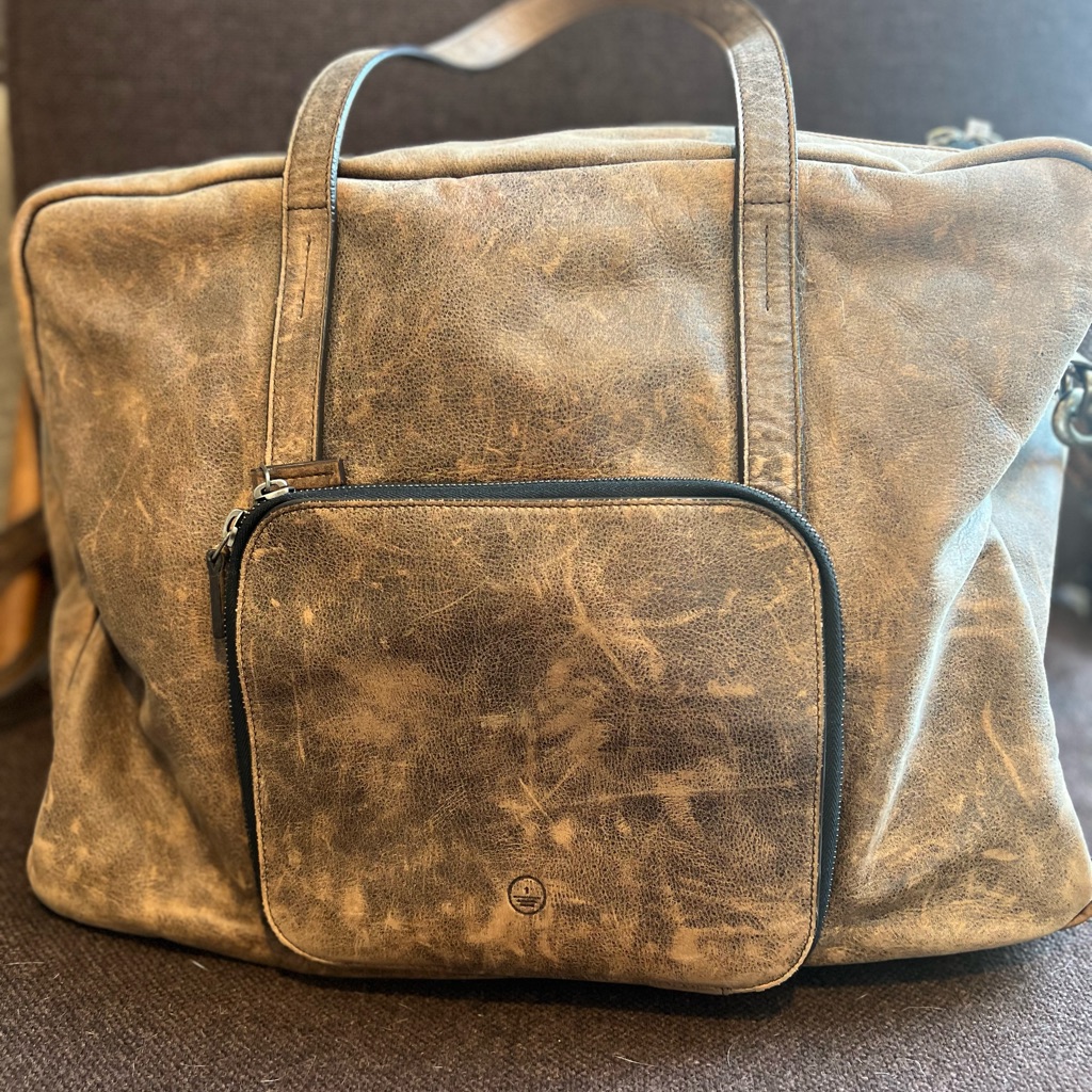 Brown Leather Travel Bag